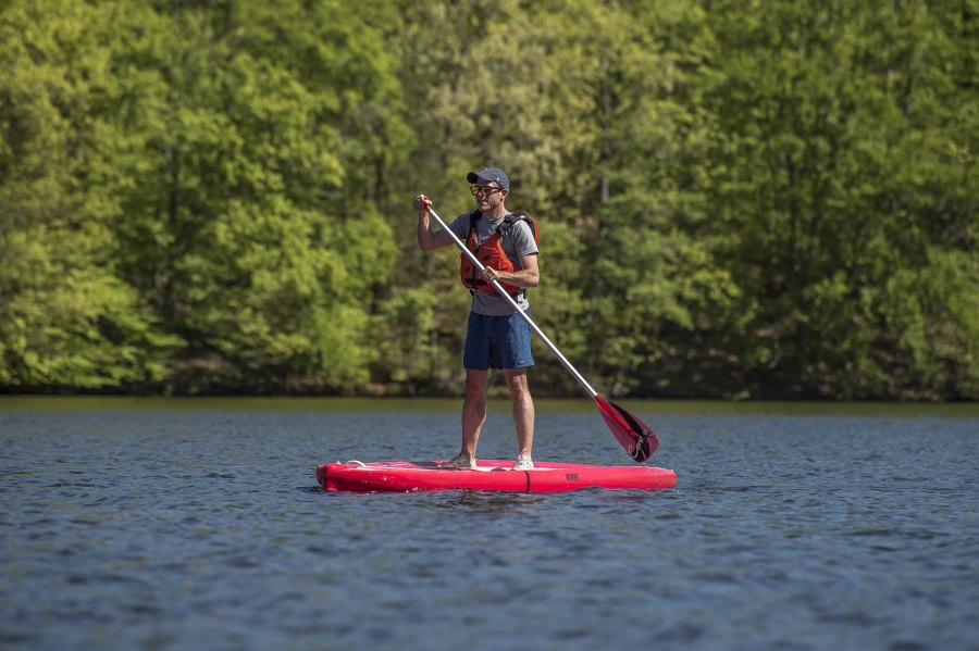 paddle boarding